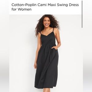NWT Old Navy - Black Midi Dress - M